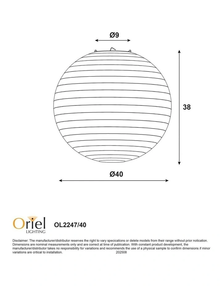 Kanto Round Linen Shade 40cm in White image 5