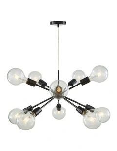 Sputnik Groovy Satellite Pendant Light in Black