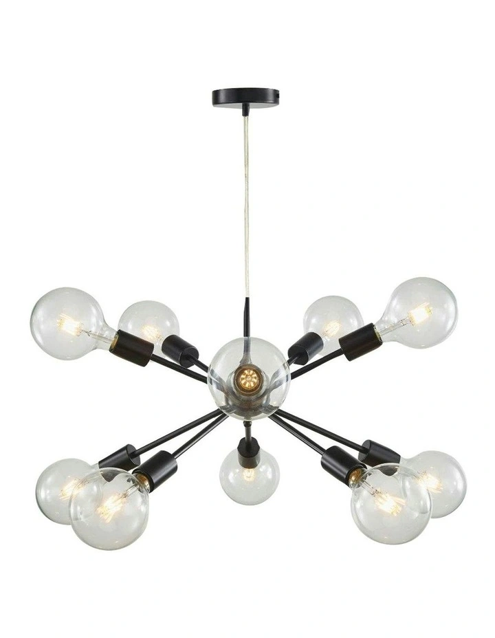 Sputnik Groovy Satellite Pendant Light in Black image 1