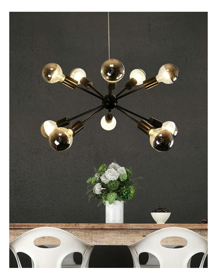 Sputnik Groovy Satellite Pendant Light in Black image 5