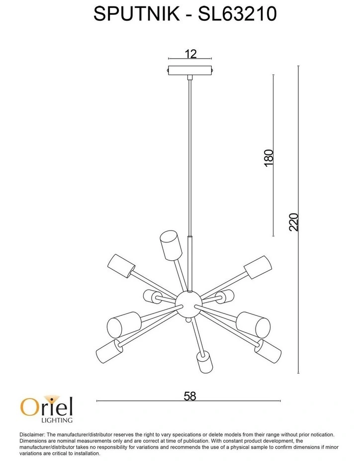 Sputnik Groovy Satellite Pendant Light in Black image 6