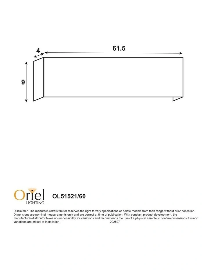 Rafter Tricolour LED Wall Light 60cm in White image 4