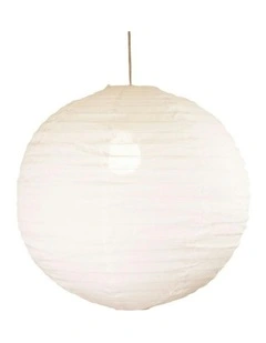 Kanto Round Linen Shade 60cm in White