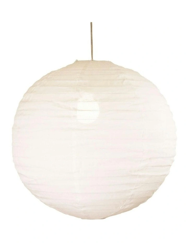 Kanto Round Linen Shade 60cm in White image 1