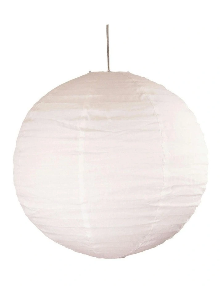 Kanto Round Linen Shade 60cm in White image 3