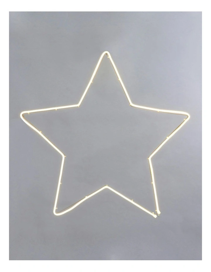 Neon Star Sign Small Light in Cream image 2