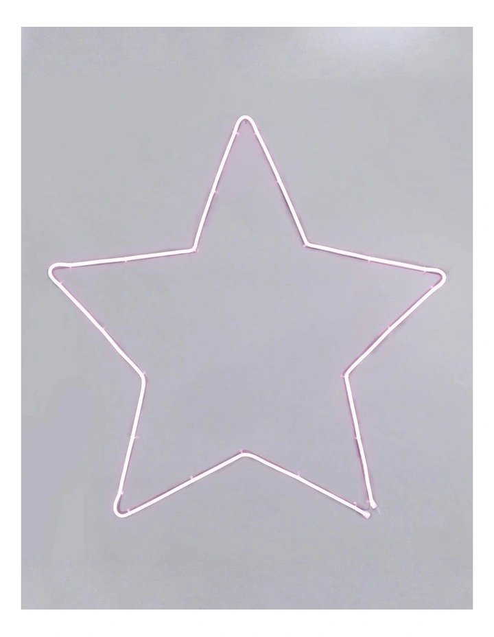 Neon Star Sign Small Light in Cream image 3