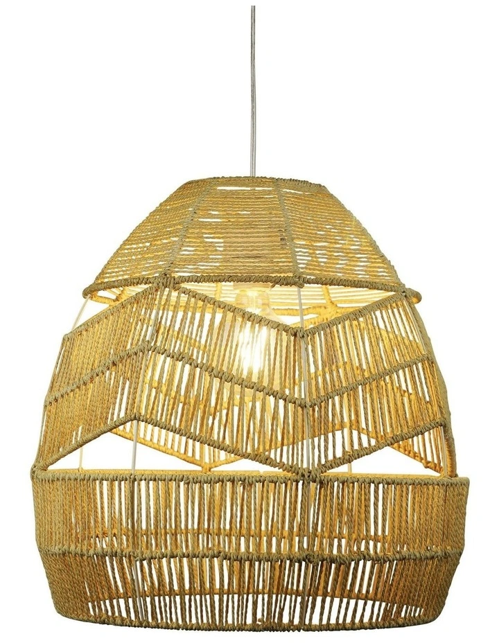 Kupang Natural String Shade Lighting 45cm in Brown image 2