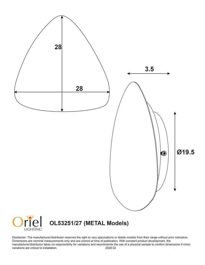 Reul Tri-Colour LED Wall Light 27cm in Black image 4