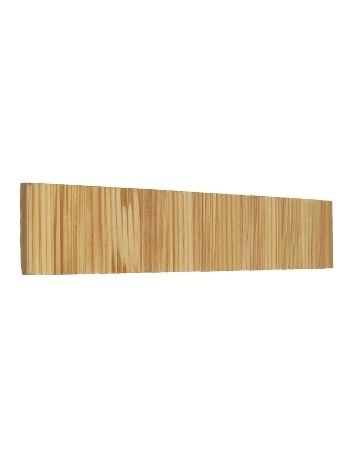 Rafter Scalloped Wood Tricolour LED Wall Light 60cm in Beige image 1