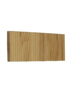 Rafter Scalloped Wood Tricolour LED Wall Light 30cm in Beige