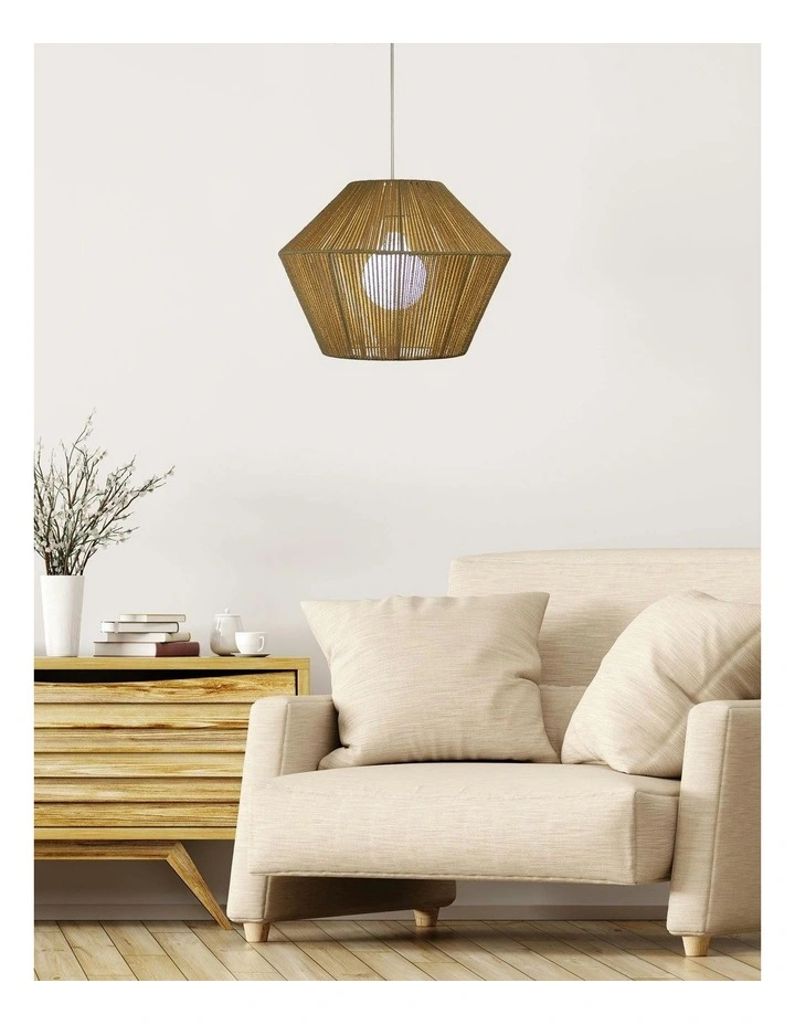 Padang. String Shade Only E27 45cm in Brown image 3