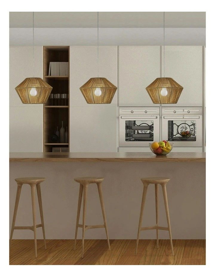 Padang. String Shade Only E27 33cm in Brown image 3