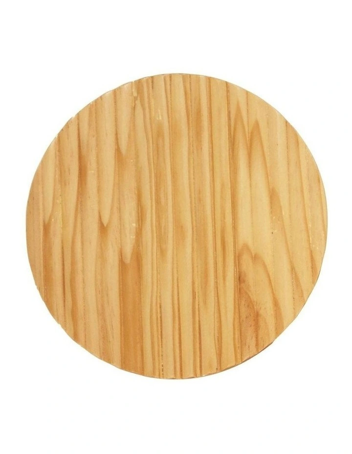Dot Scalloped Wood Tri-Colour LED Wall Light 20cm in Beige image 2