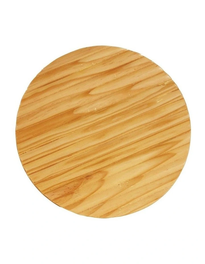 Dot Scalloped Wood Tri-Colour LED Wall Light 20cm in Beige image 4