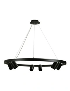 Pano 6 Light Pendant in Black