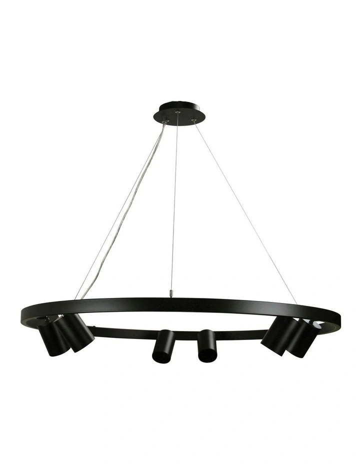 Pano 6 Light Pendant in Black image 1