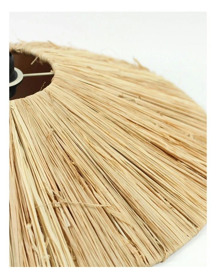 Raffia Large Pendant Light in Beige image 5