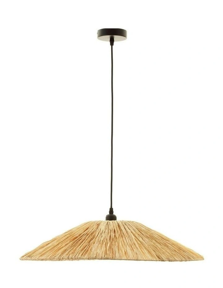 Raffia Medium Pendant Light in Beige image 1