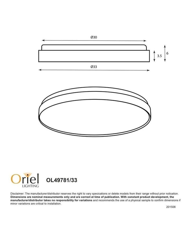 Tri-Colour Led Ceiling Light 33cm in Black image 4