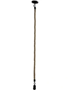 Rope Pendant Light 2m in Brown