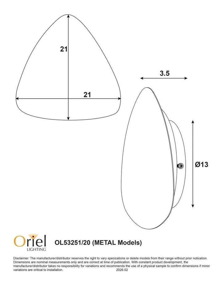 Reul Tri-Colour Led Wall Light 20cm in White image 4