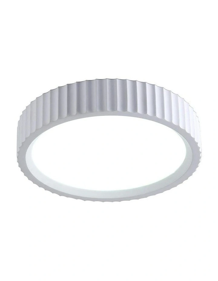 Mallory Plaster Led Cct Small Ceiling Light in White image 2