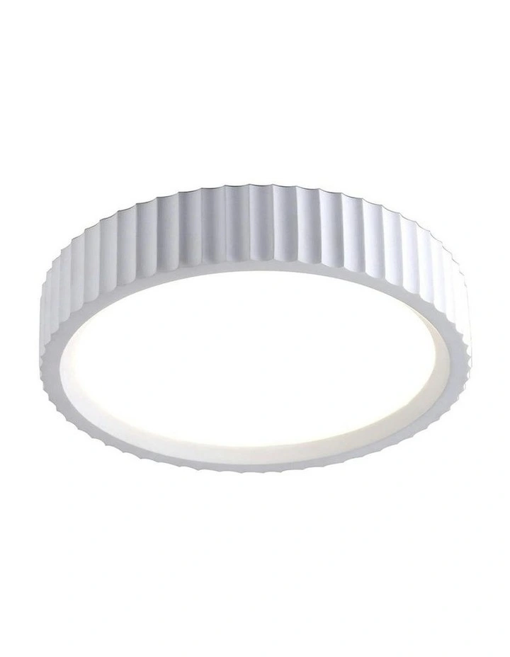 Mallory Plaster Led Cct Small Ceiling Light in White image 3