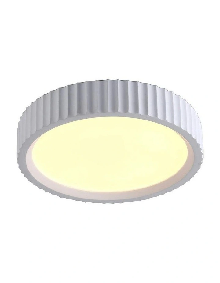 Mallory Plaster Led Cct Small Ceiling Light in White image 4