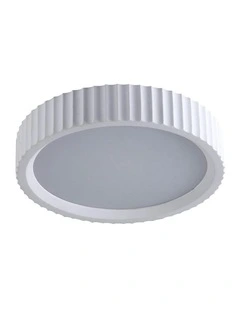 Mallory Plaster Led Cct Large Ceiling Light in White