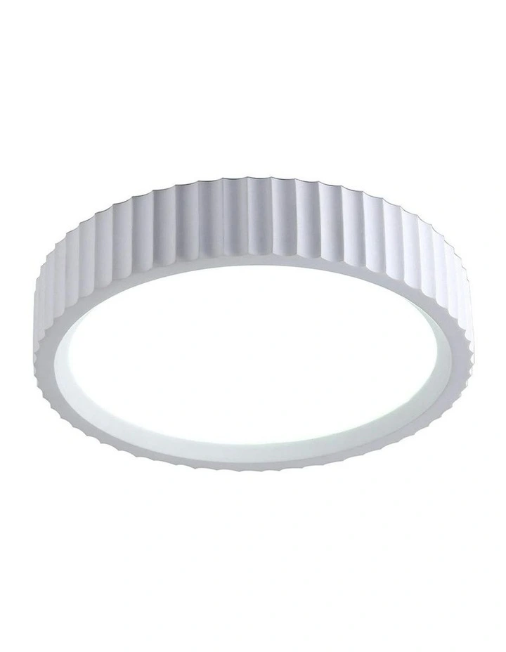 Mallory Plaster Led Cct Large Ceiling Light in White image 2