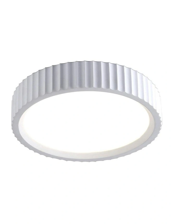 Mallory Plaster Led Cct Large Ceiling Light in White image 3