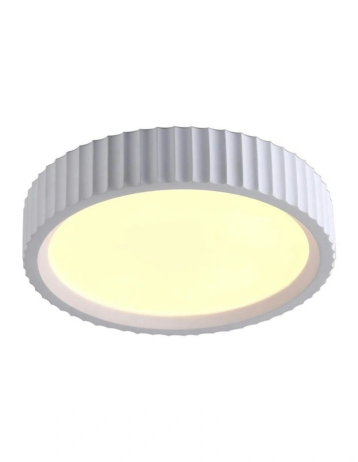 Mallory Plaster Led Cct Large Ceiling Light in White image 4
