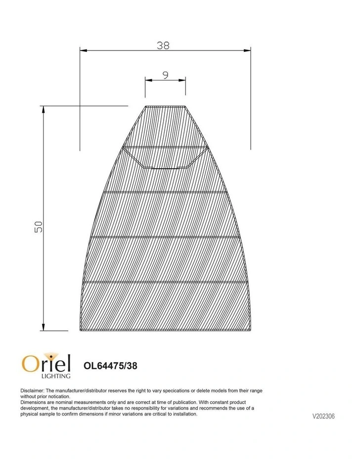 Oden Natural Rattan Shade E27 38cm image 4