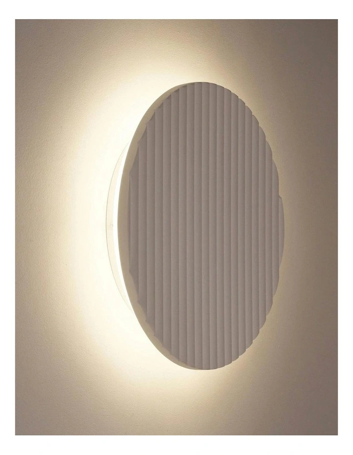 Dot Scalloped Plaster Tri-Colour LED Wall Light 25cm image 2