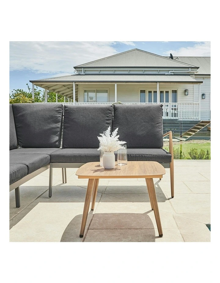 Cayo 3-piece Outdoor Corner Set in Charcoal and Natural image 3