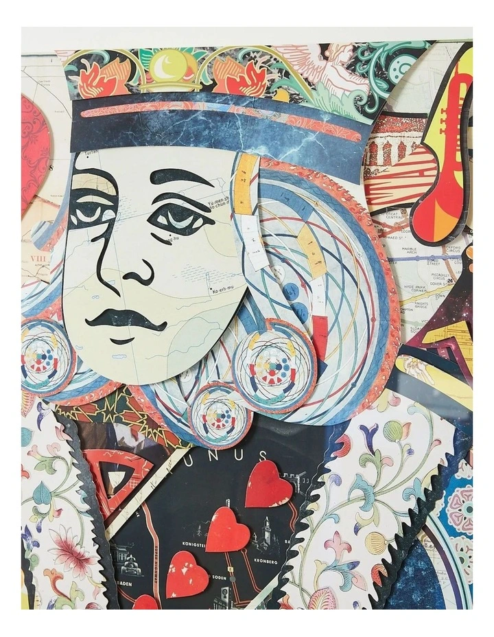 King Of Hearts Framed Paper Collage image 2