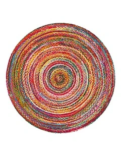 Atrium Chindi Round Rug in Multi