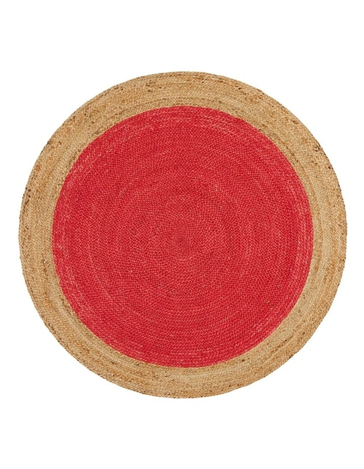 Atrium Polo Round Rug in Red image 1