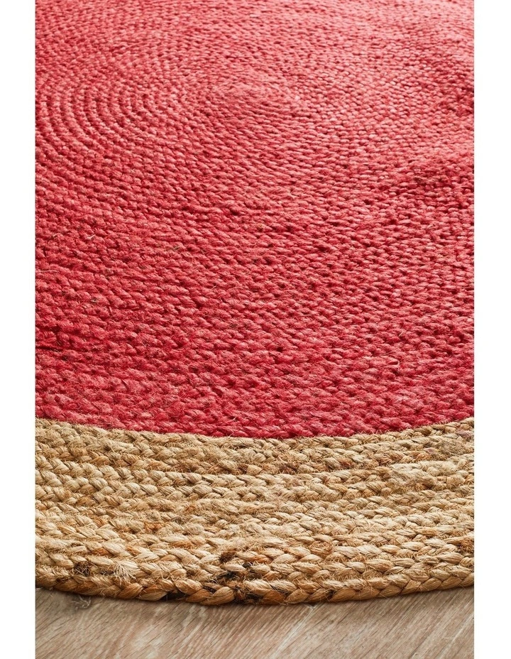 Atrium Polo Round Rug in Red image 3