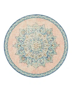 Avenue 706 Round Rug in Pink