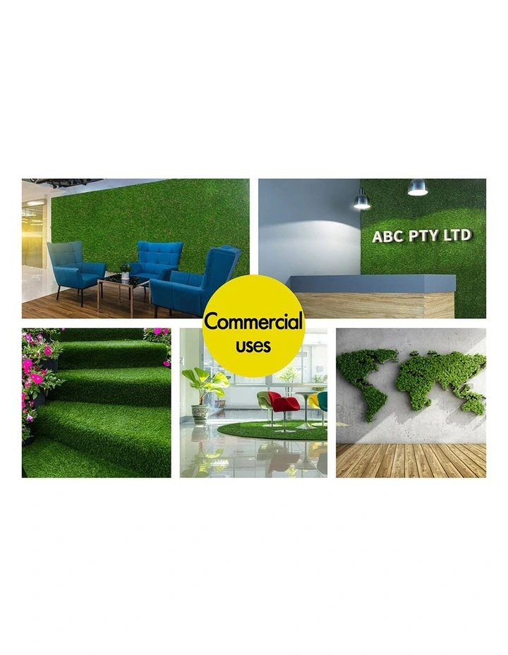 1mx10m Artificial Grass 18mm 40sqm Synthetic Turf Gloss Fake Lawn image 6