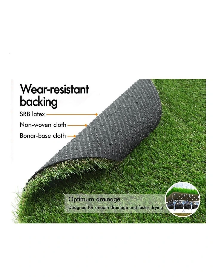 Artificial Grass 40mm 1x10m Synthetic Turf 10SQM Roll Fake Yarn Lawn image 5