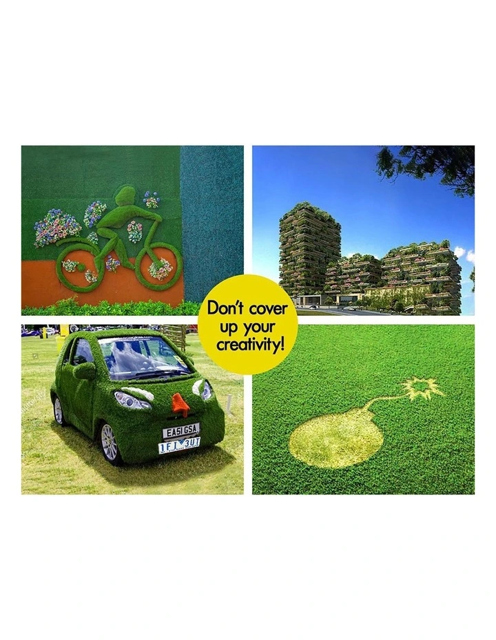2mx10m Artificial Grass 18mm 40sqm Synthetic Turf Gloss Fake Lawn image 6