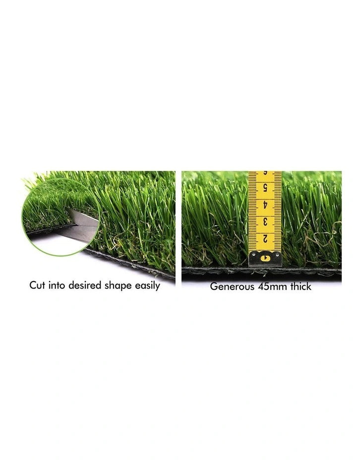 2mx5m Artificial Grass 45mm 40sqm Synthetic Turf Gloss Fake Lawn image 3
