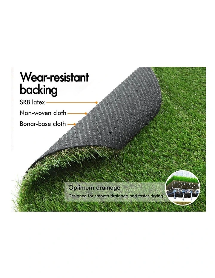 1mx10m Artificial Grass 45mm 20sqm Gloss Synthetic Turf Roll Fake Yarn image 6