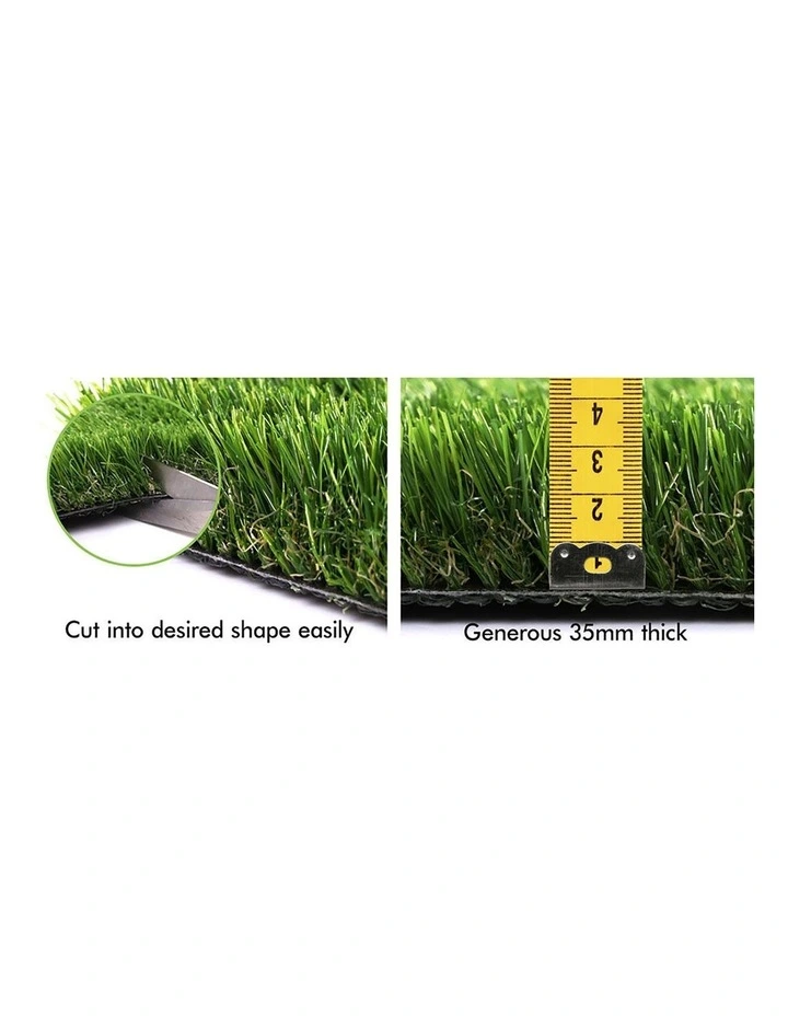 Artificial Grass 35mm 1x10m Synthetic Turf Fake Yarn Lawn image 3