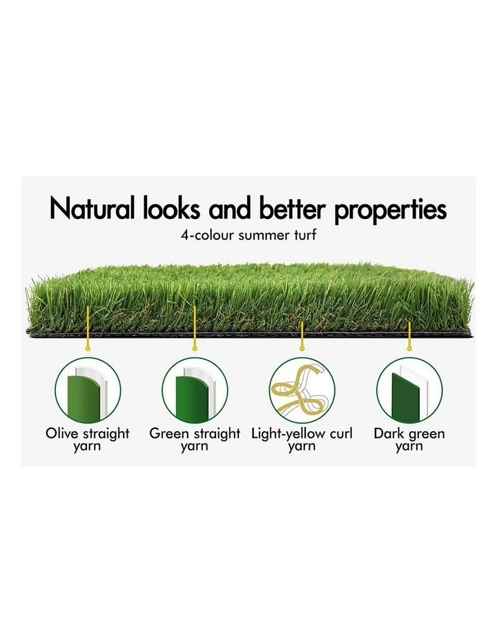 Artificial Grass 35mm 1x10m Synthetic Turf Fake Yarn Lawn image 5