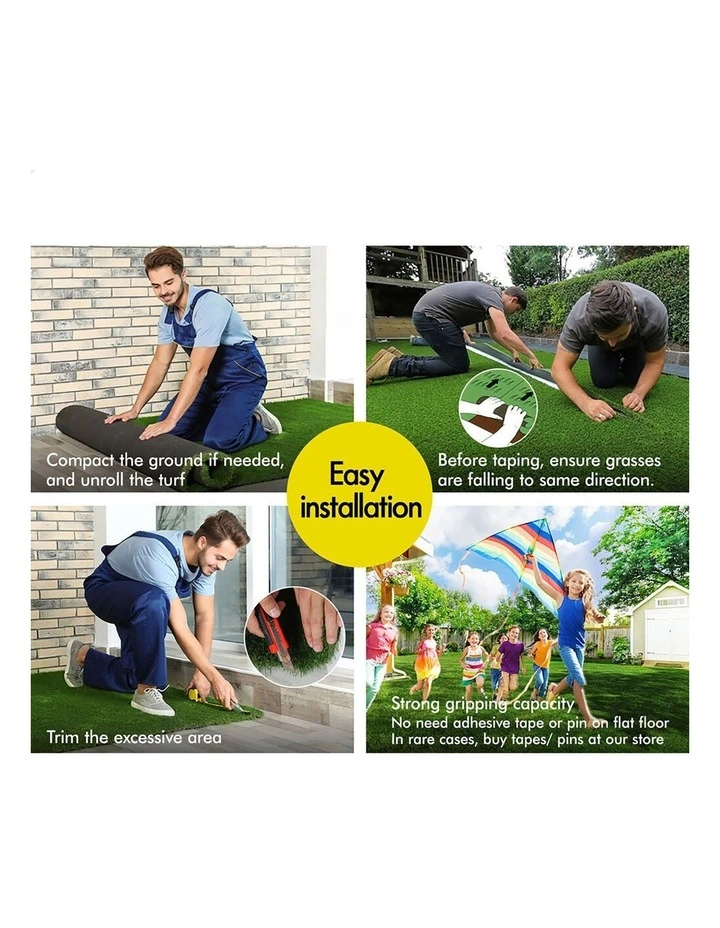 Artificial Grass 10SQM Roll Synthetic Turf Fake Yarn Lawn 12mm 1x10m image 6