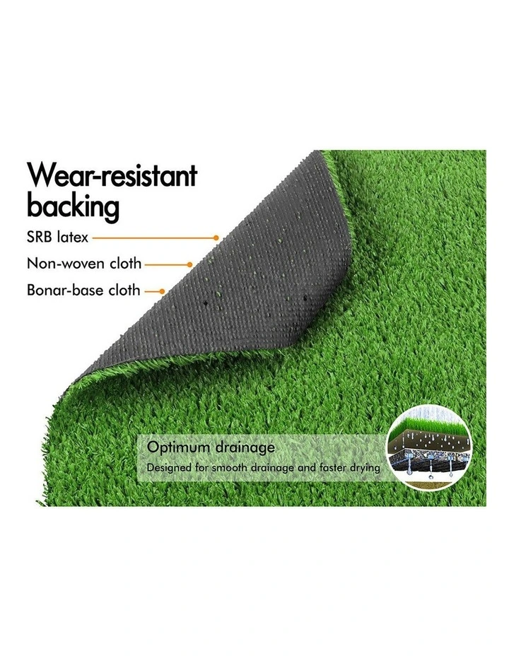 Artificial Grass 18mm 2x5m Synthetic Turf Fake Yarn Lawn image 3